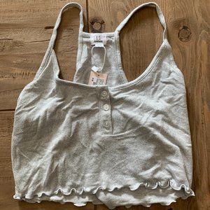 Garage Gray Cropped Tank Top